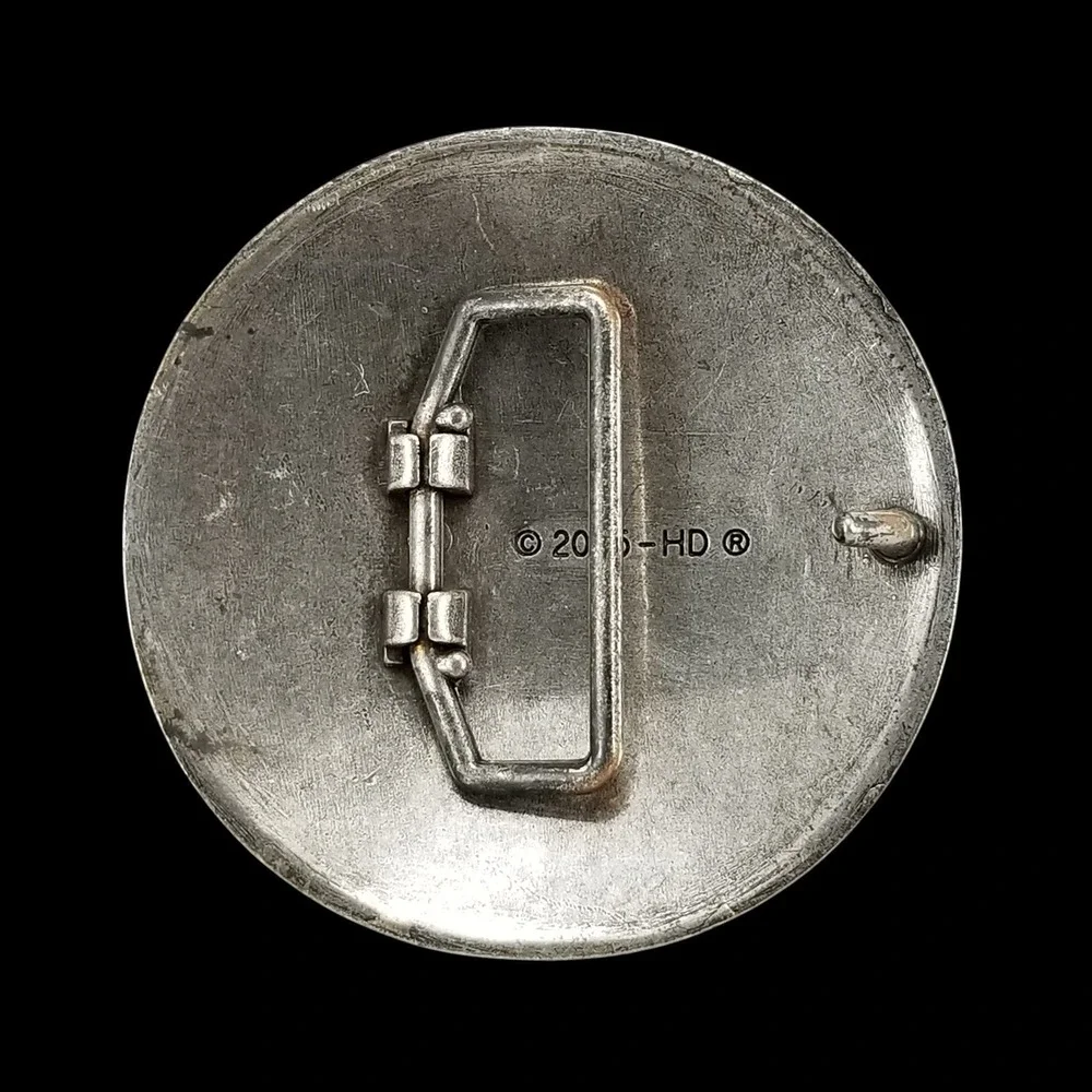 Harley Davidson Belt Buckle‎ 2005 Vintage Metal Biker Motorcycle Accessory Round